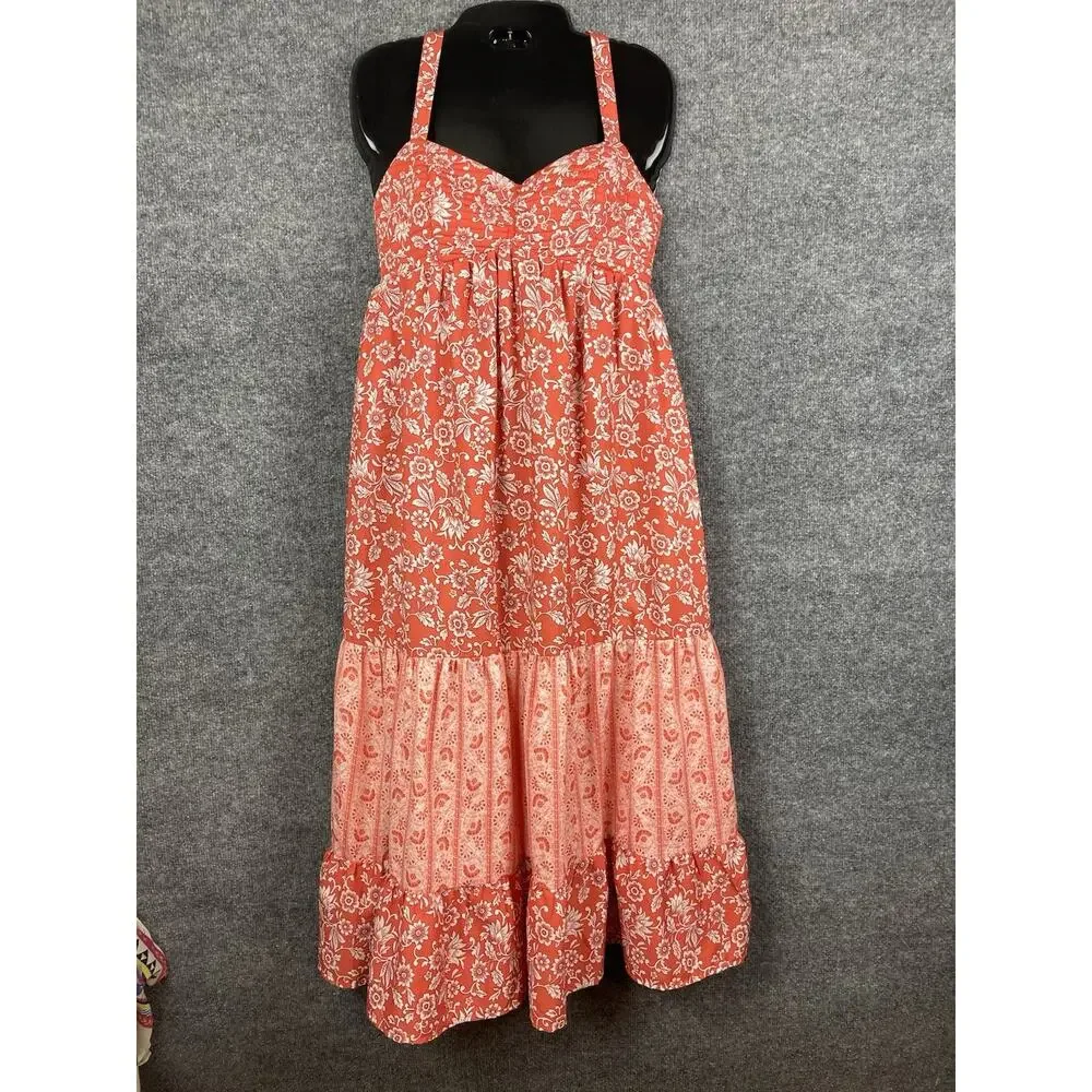 Land Of the Free Maxi multi layered floral dress Size Small Vacation Beach - Picture 1 of 12